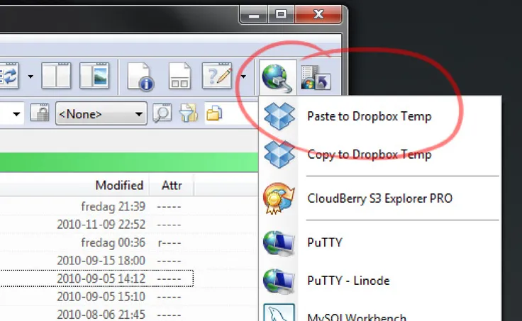 Dropbox Button in DOpus