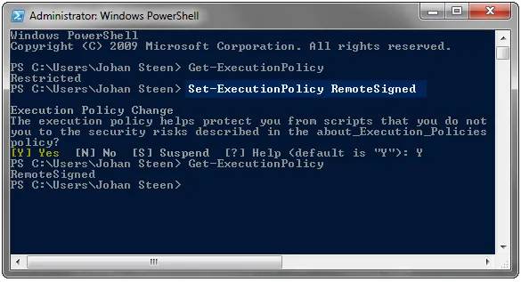 PowerShell Execution Policy