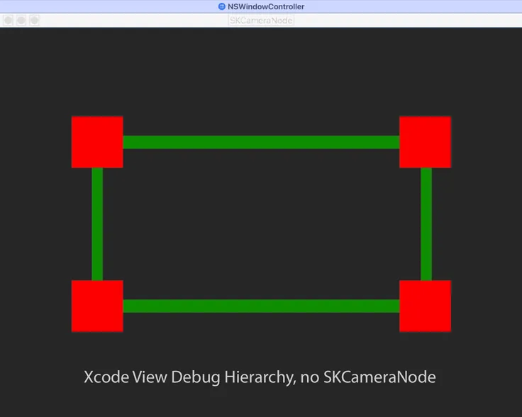Xcode View Debug Hierarchy without SKCameraNode