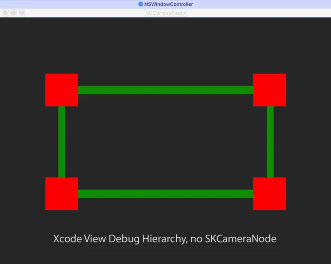 Xcode View Debug Hierarchy without SKCameraNode