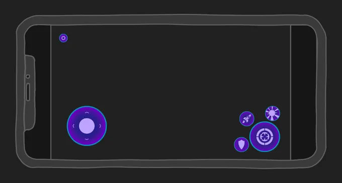 Virtual Touch Controller Layout